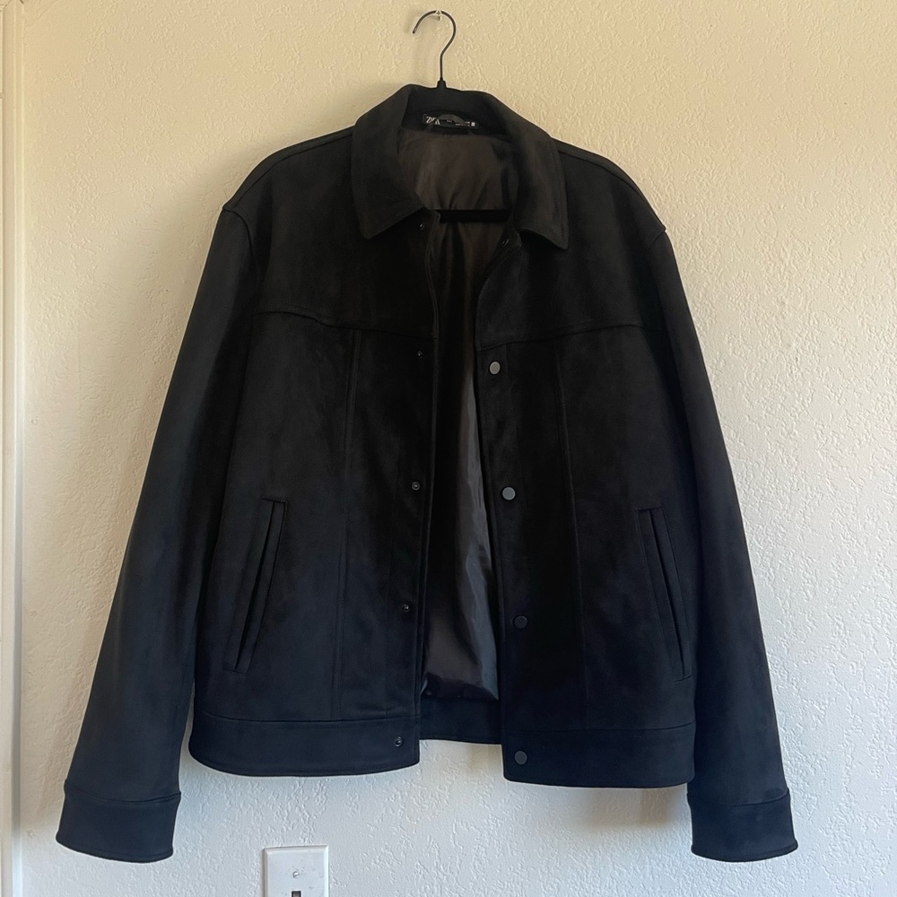 Zara vintage Wool leather jacket